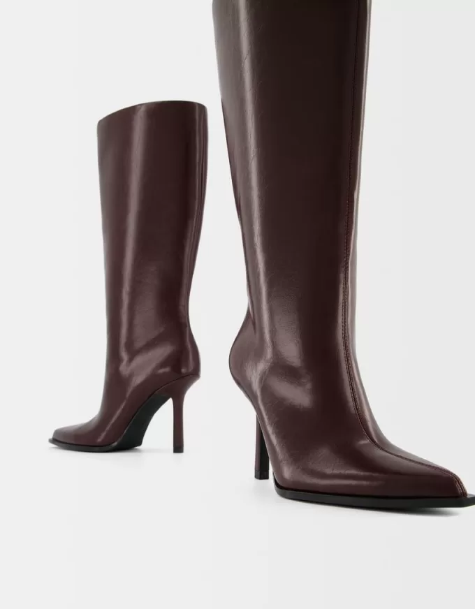Wide-calf high-heel boots Wide-calf high-heel boots
