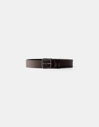 Wide leather effect belt