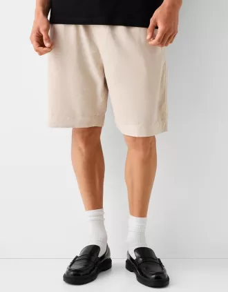 Wide-leg Bermuda shorts