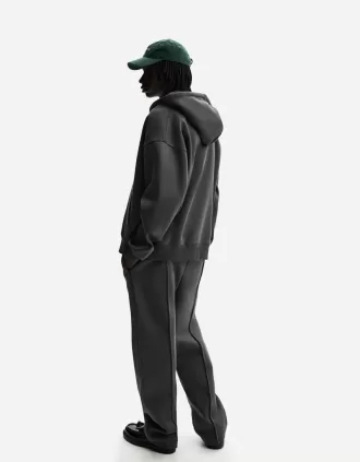 Wide-leg plush pants