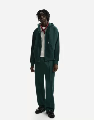 Wide-leg plush pants