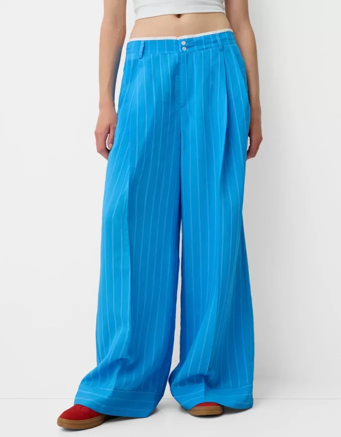 Wide-leg poplin pants Wide-leg poplin pants