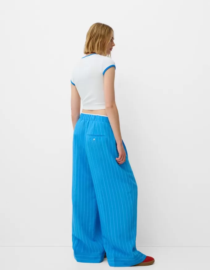 Wide-leg poplin pants Wide-leg poplin pants