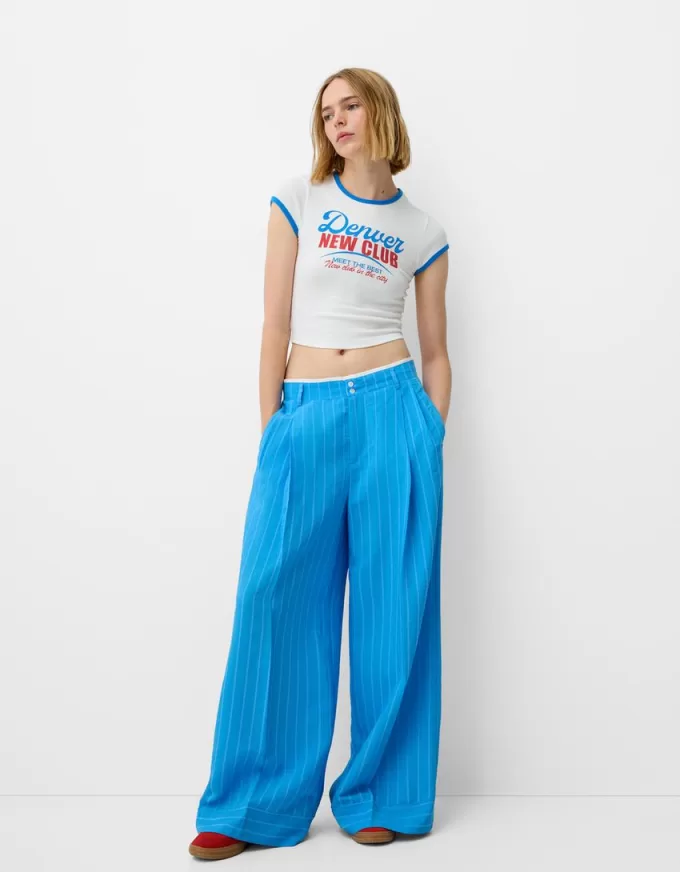Wide-leg poplin pants Wide-leg poplin pants