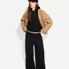 Wide-leg rustic double cloth pants Wide-leg rustic double cloth pants