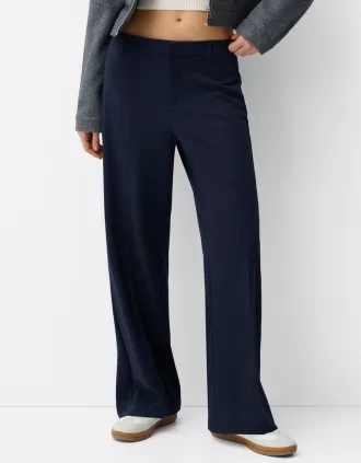 Wide-leg tailoring pants