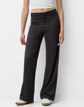 Wide-leg tailoring pants