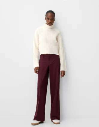 Wide-leg tailoring pants