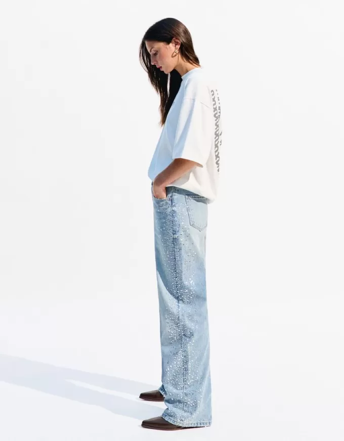 Wide-leg ‘90s rhinestone jeans Wide-leg ‘90s rhinestone jeans