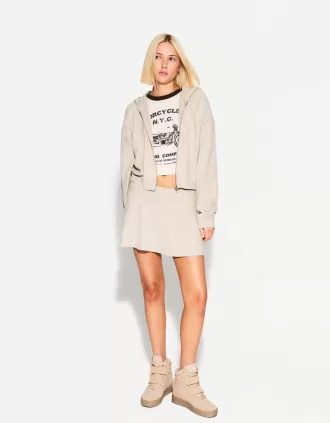 Zip-up hooded jacket