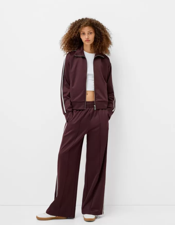 Zip-up satin sweatshirt Zip-up satin sweatshirt