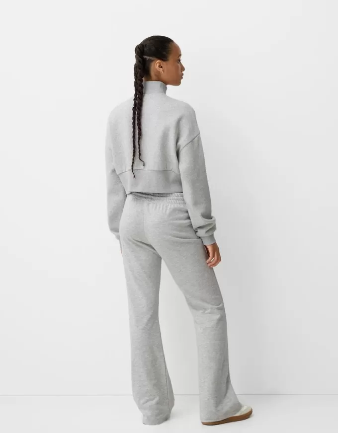 Zipped sweatshirt with embroidery Zipped sweatshirt with embroidery